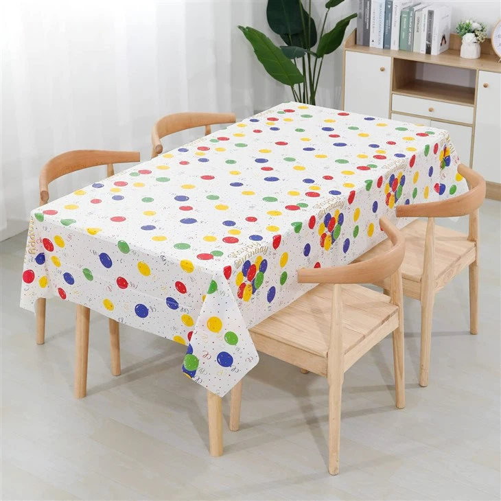 Happy Birthday Balloon Table Cloth