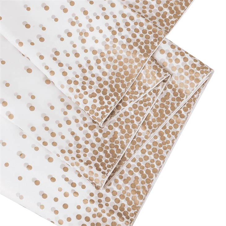 Luxury Plastic Water Repellent Table Cover Disposable Gold Dot Tablecloth